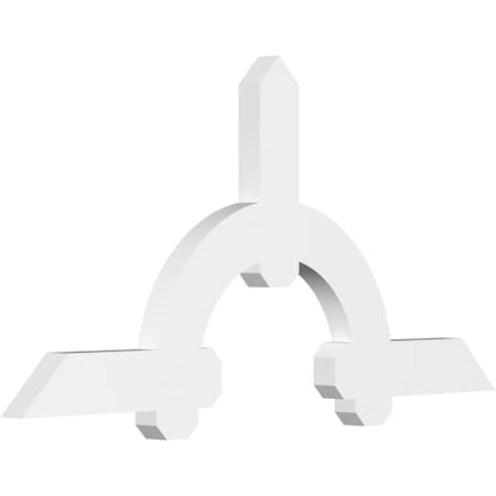 Ekena Millwork Ericson Architectural Grade PVC Gable Bracket, 48"W x 24"H x 2"D x 4"F, 12/12 Pitch GBP048X24X0204ERI00